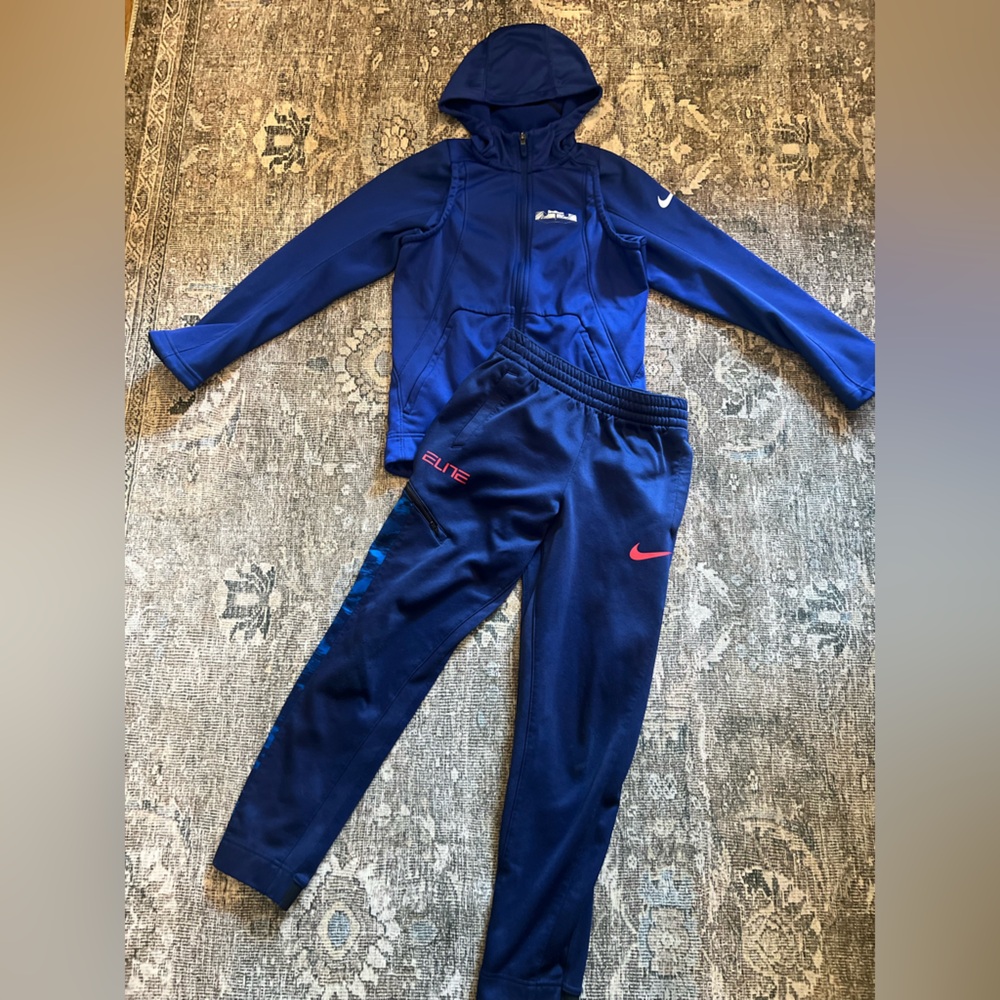 Nike Kids Blue Hoodie and Sweatpants Set